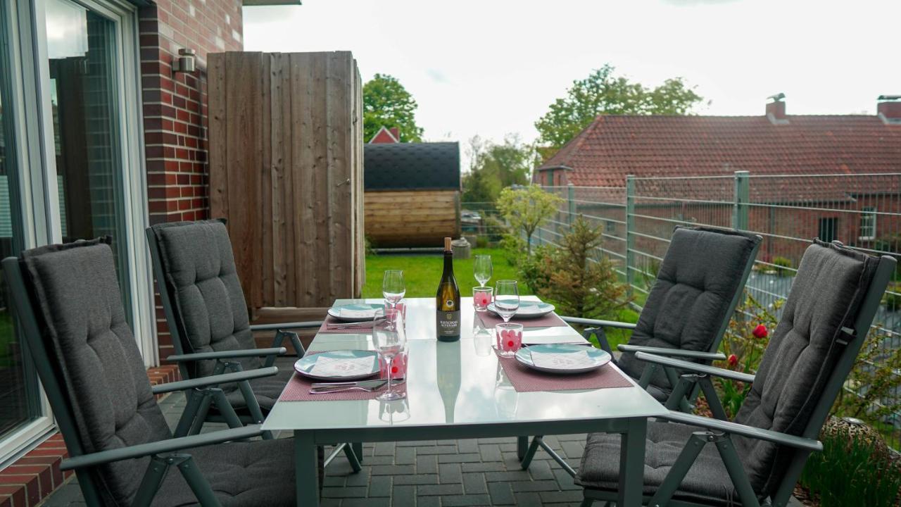 Haus Nordseeliebe mit Außensauna, Outdoor Dusche und Wallbox Dornum Exterior foto